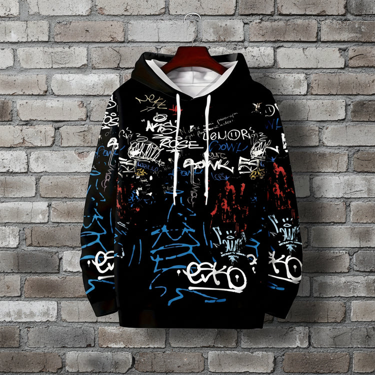 Graffiti Print Hoodie
