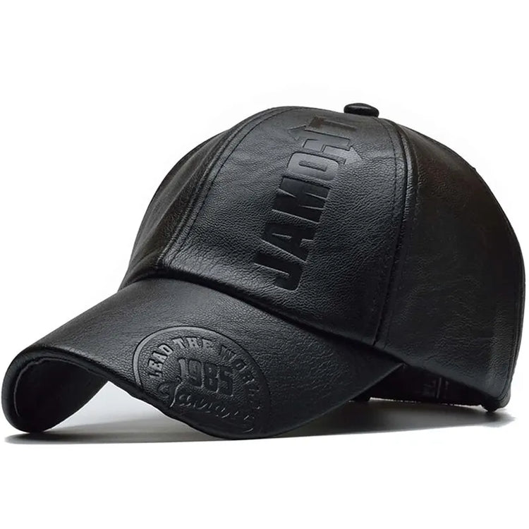 Faux Leather Baseball Cap
