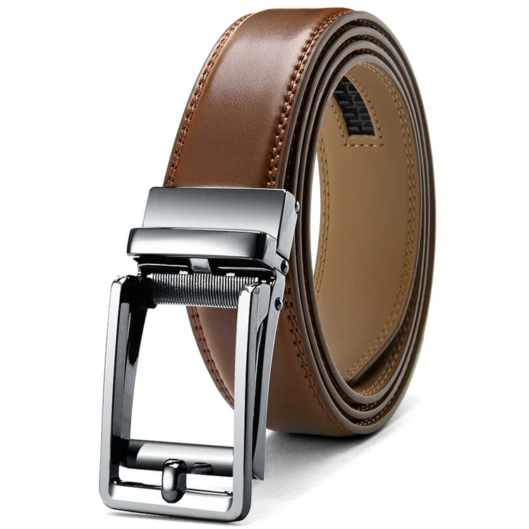 Mens Genuine Leather Ratchet Belt