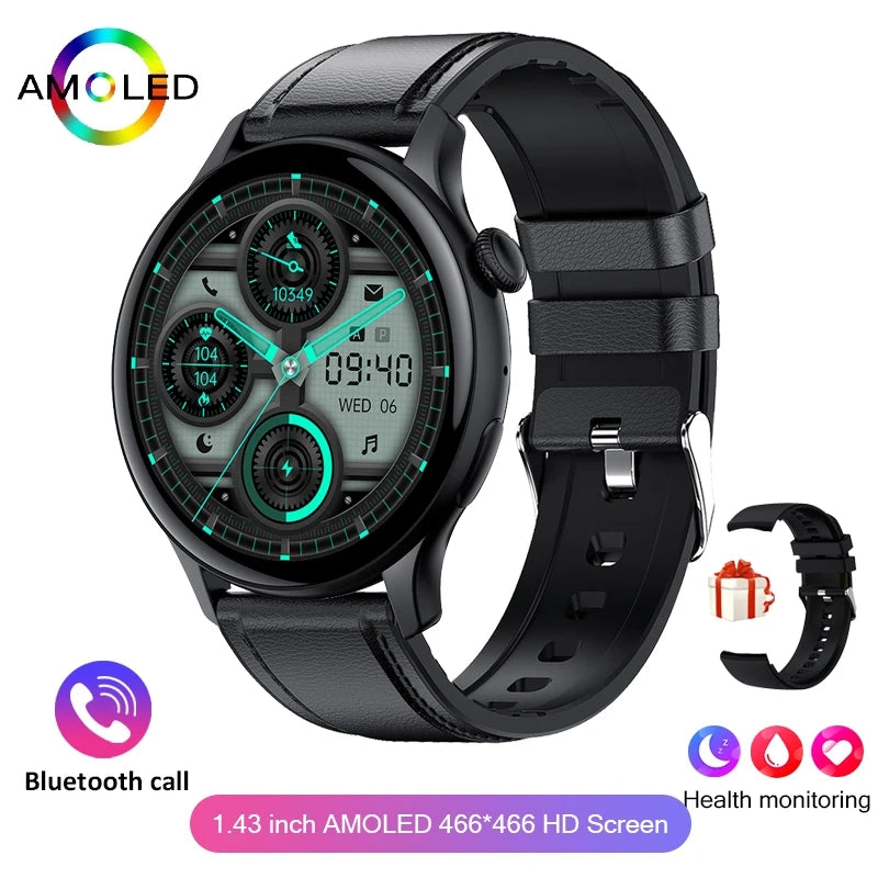 AMOLED NFC Smart Watch for Women - Bluetooth Call Health Monitor