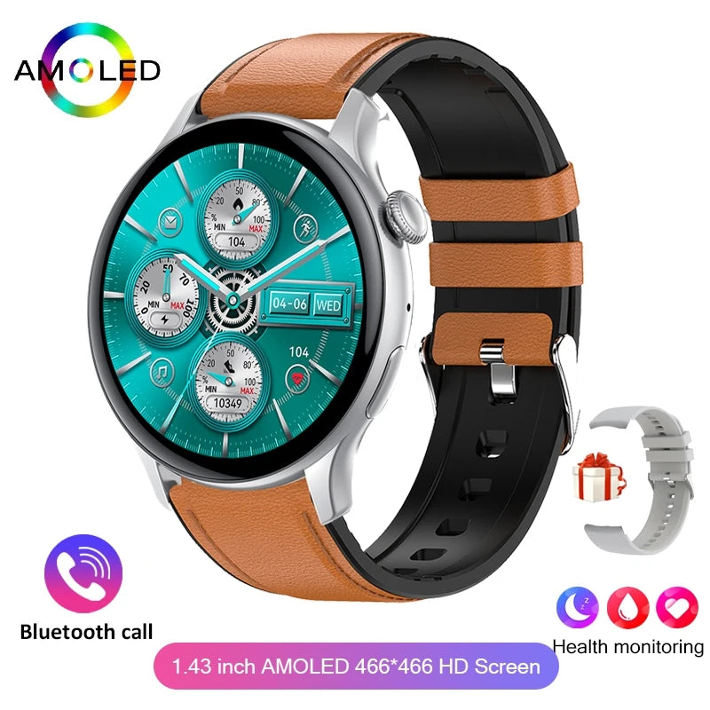 AMOLED NFC Smart Watch for Women - Bluetooth Call Health Monitor
