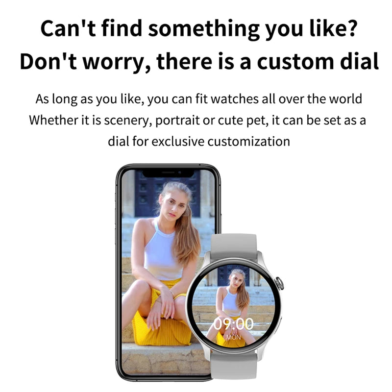 AMOLED NFC Smart Watch for Women - Bluetooth Call Health Monitor