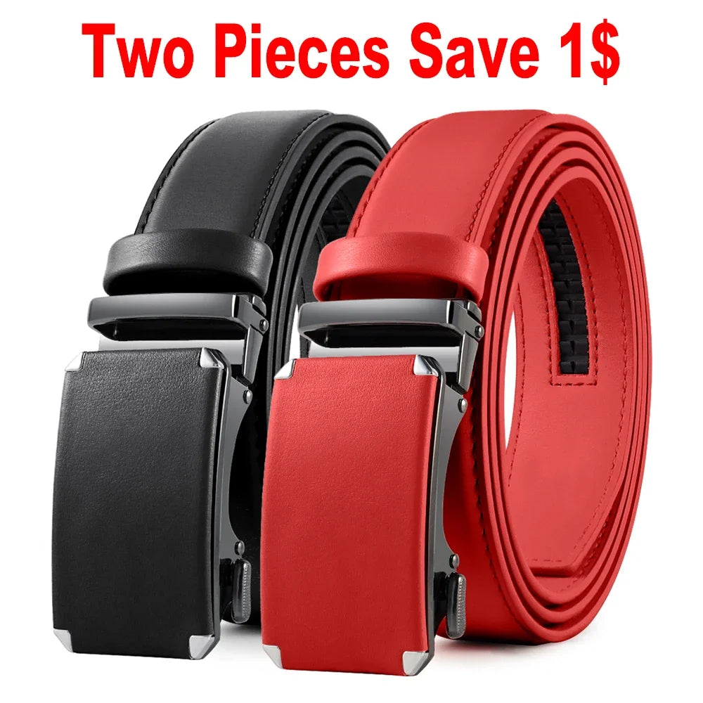 Mens Genuine Leather Ratchet Belt