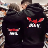 Angel and Demon Couple Hoodies